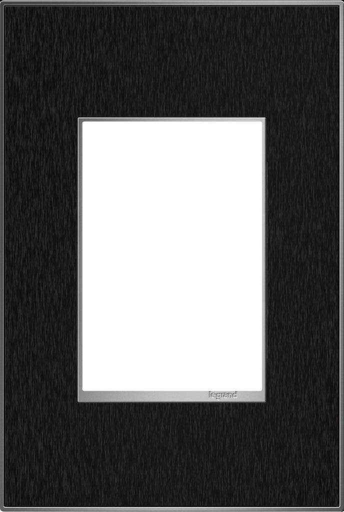 Legrand Canada - One-Gang-Plus Screwless Wall Plate - Adorne - Black Stainless- Union Lighting Luminaires Decor