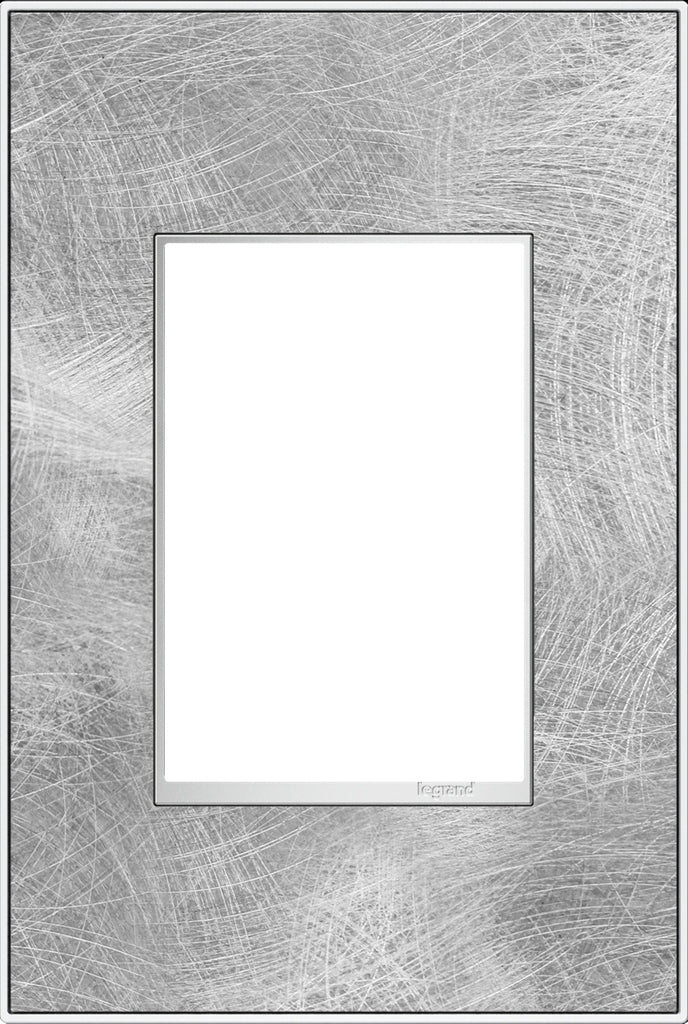 Legrand Canada - One-Gang-Plus Screwless Wall Plate - Adorne - Spiraled Stainless- Union Lighting Luminaires Decor