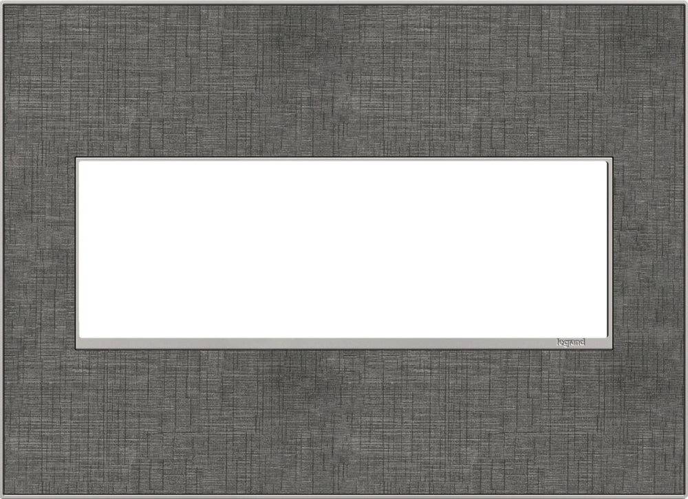 Legrand Canada - Three-Gang Screwless Wall Plate - Adorne - Slate Linen- Union Lighting Luminaires Decor