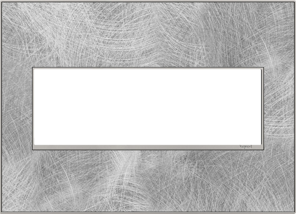 Legrand Canada - Three-Gang Screwless Wall Plate - Adorne - Spiraled Stainless- Union Lighting Luminaires Decor