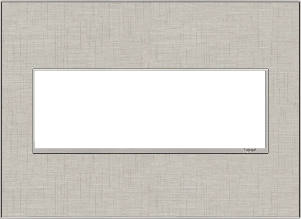Legrand Canada - Three-Gang Screwless Wall Plate - Adorne - True Linen- Union Lighting Luminaires Decor