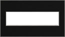 Legrand Canada - Four-Gang Screwless Wall Plate - Adorne - Black Stainless- Union Lighting Luminaires Decor