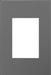 Legrand Canada - One-Gang-Plus Screwless Wall Plate with Microban - Adorne - Magnesium- Union Lighting Luminaires Decor