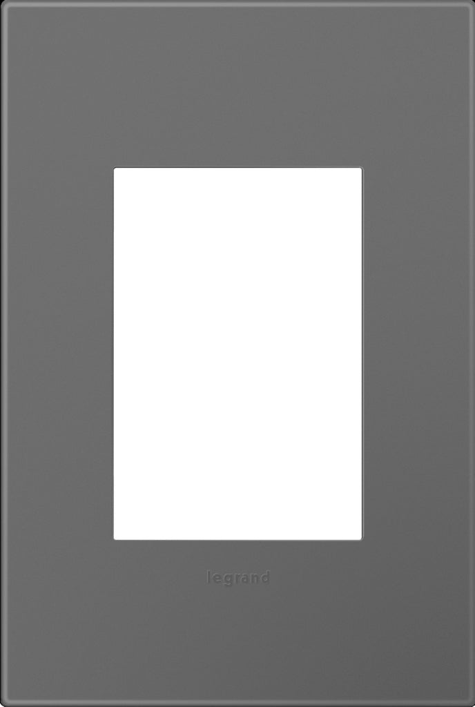 Legrand Canada - One-Gang-Plus Screwless Wall Plate with Microban - Adorne - Magnesium- Union Lighting Luminaires Decor