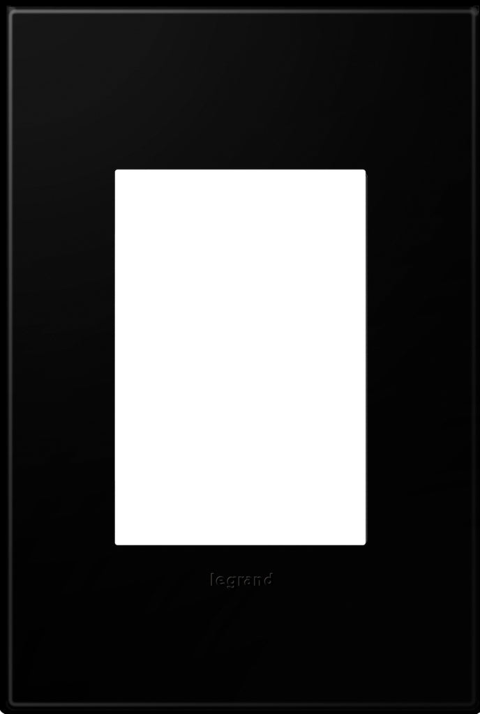 Legrand Canada - One-Gang-Plus Screwless Wall Plate - Adorne - Black Ink- Union Lighting Luminaires Decor