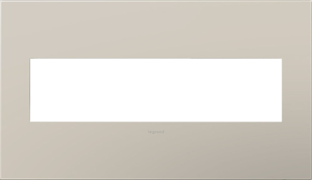 Legrand Canada - Four-Gang Screwless Wall Plate - Adorne - Greige- Union Lighting Luminaires Decor
