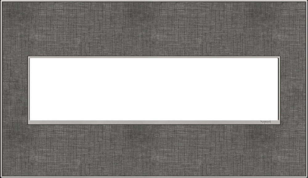 Legrand Canada - Four-Gang Screwless Wall Plate - Adorne - Slate Linen- Union Lighting Luminaires Decor