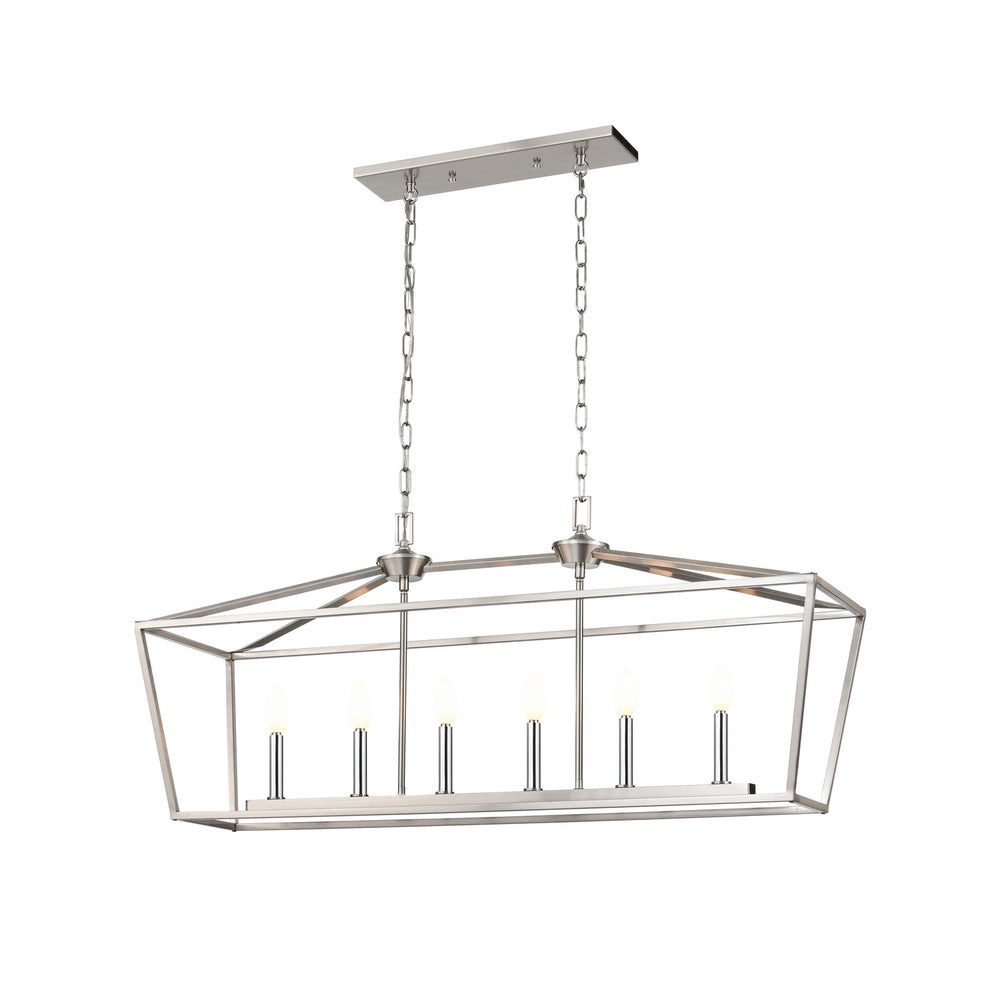 DVI Canada - Six Light Linear Pendant - Lundy'S Lane - Multiple Finishes And Satin Nickel- Union Lighting Luminaires Decor