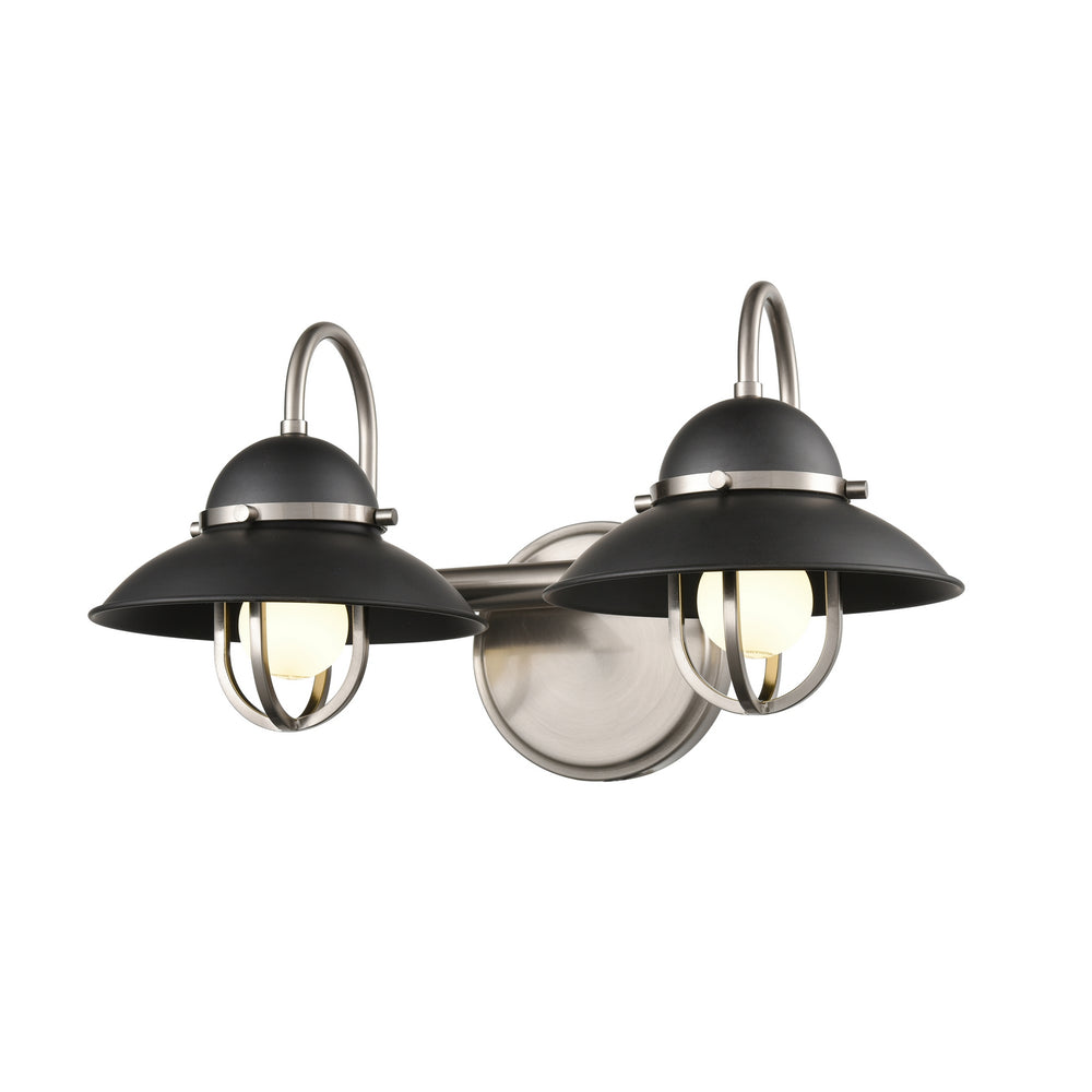 DVI Canada - Two Light Vanity - Peggy'S Cove - Graphite And Satin Nickel- Union Lighting Luminaires Decor
