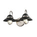 DVI Canada - Two Light Vanity - Peggy'S Cove - Graphite And Satin Nickel- Union Lighting Luminaires Decor