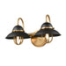 DVI Canada - Two Light Vanity - Peggy'S Cove - Graphite And Venetian Brass- Union Lighting Luminaires Decor