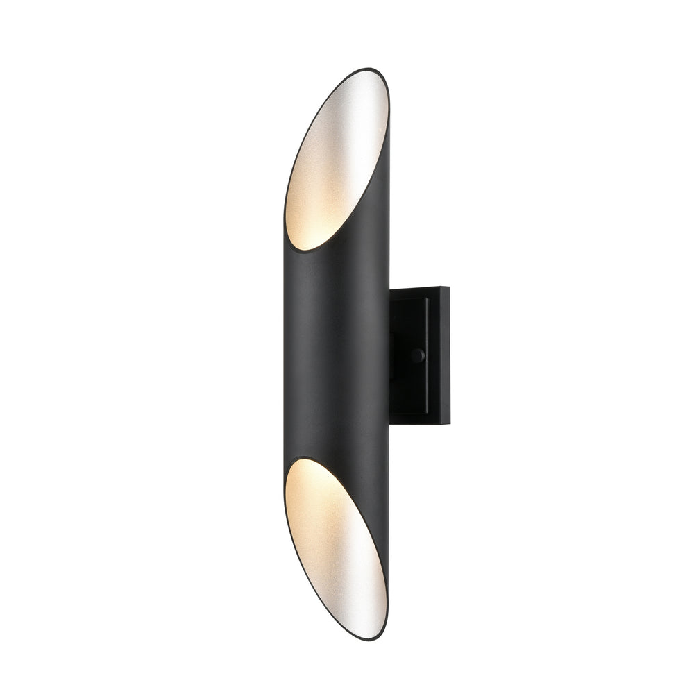 DVI Canada - Two Light Outdoor Wall Sconce - Brecon Outdoor - Stainless Steel/Black- Union Lighting Luminaires Decor