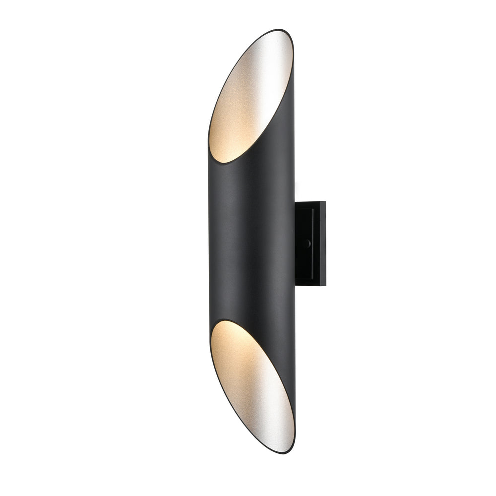 DVI Canada - Two Light Outdoor Wall Sconce - Brecon Outdoor - Stainless Steel/Black- Union Lighting Luminaires Decor