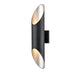 DVI Canada - Two Light Outdoor Wall Sconce - Brecon Outdoor - Stainless Steel/Black- Union Lighting Luminaires Decor