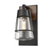 DVI Canada - One Light Wall Sconce - Lake Of The Woods Outdoor - Black/Ironwood On Metal w/Clear Glass- Union Lighting Luminaires Decor
