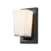 DVI Canada - One Light Wall Sconce - Riverside - Ebony w/Silk Screen Opal Glass- Union Lighting Luminaires Decor