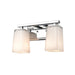 DVI Canada - Two Light Vanity - Riverside - Chrome w/Silk Screen Opal Glass- Union Lighting Luminaires Decor
