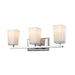 DVI Canada - Three Light Vanity - Riverside - Chrome w/Silk Screen Opal Glass- Union Lighting Luminaires Decor