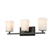 DVI Canada - Three Light Vanity - Riverside - Ebony w/Silk Screen Opal Glass- Union Lighting Luminaires Decor