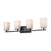 DVI Canada - Four Light Vanity - Riverside - Ebony w/Silk Screen Opal Glass- Union Lighting Luminaires Decor