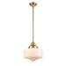 DVI Canada - One Light Pendant - Schoolhouse - Venetian Brass With True Opal Glass- Union Lighting Luminaires Decor