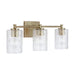 Capital Lighting - Three Light Vanity - Emerson - Aged Brass- Union Lighting Luminaires Decor