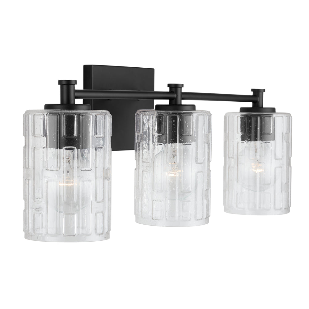 Capital Lighting - Three Light Vanity - Emerson - Matte Black- Union Lighting Luminaires Decor