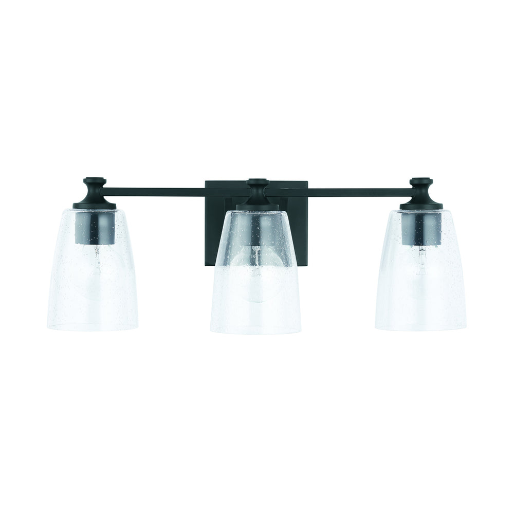 Capital Lighting - Three Light Vanity - Myles - Matte Black- Union Lighting Luminaires Decor