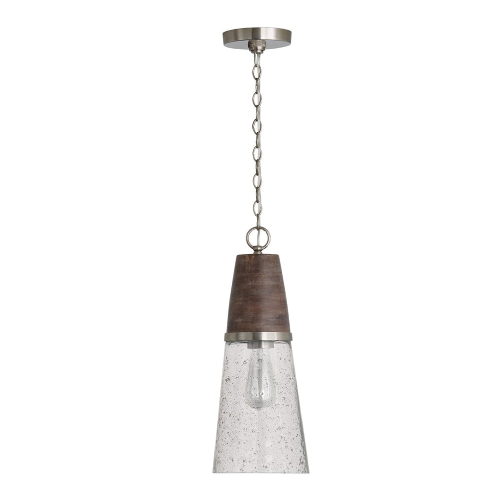 Capital Lighting - One Light Pendant - Connor - Barnhouse and Matte Nickel- Union Lighting Luminaires Decor