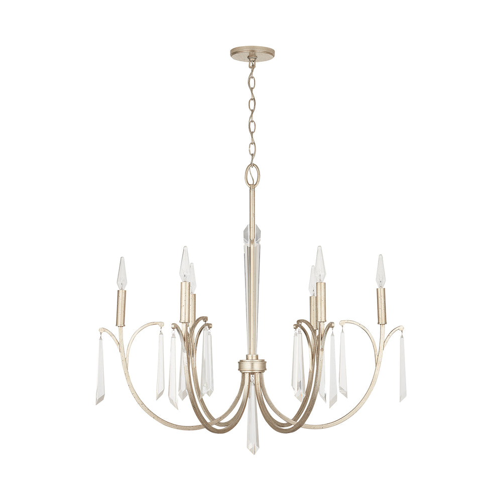 Capital Lighting - Six Light Chandelier - Gwyneth - Winter Gold- Union Lighting Luminaires Decor