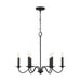Capital Lighting - Six Light Chandelier - Vincent - Black Iron- Union Lighting Luminaires Decor