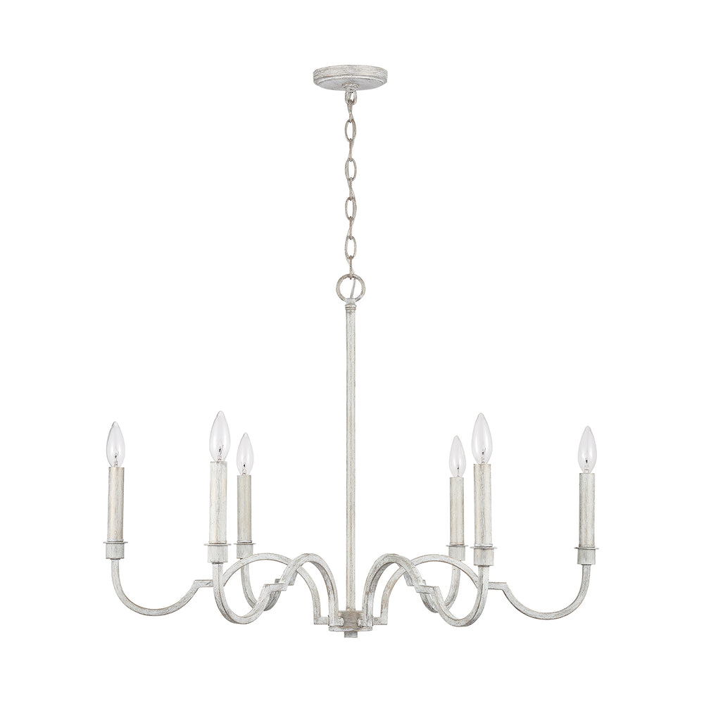 Capital Lighting - Six Light Chandelier - Demi - Winter White- Union Lighting Luminaires Decor