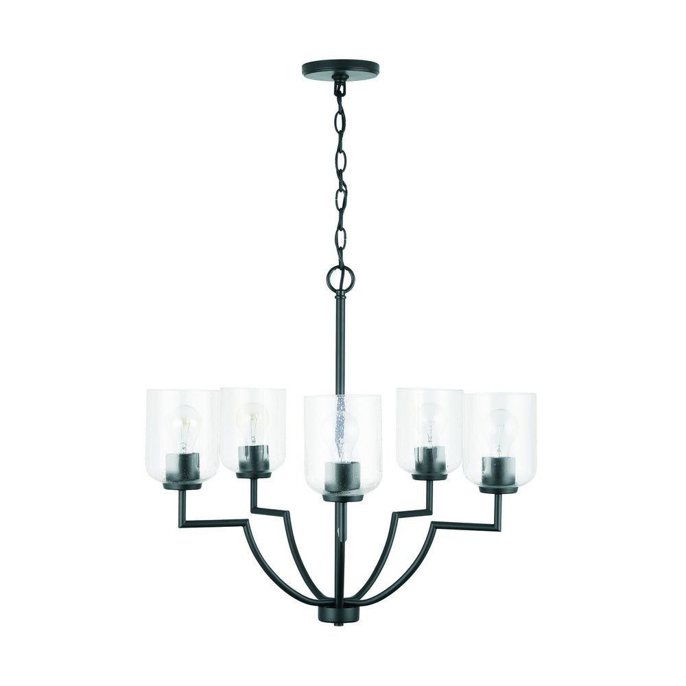 Capital Lighting - Five Light Chandelier - Carter - Matte Black- Union Lighting Luminaires Decor