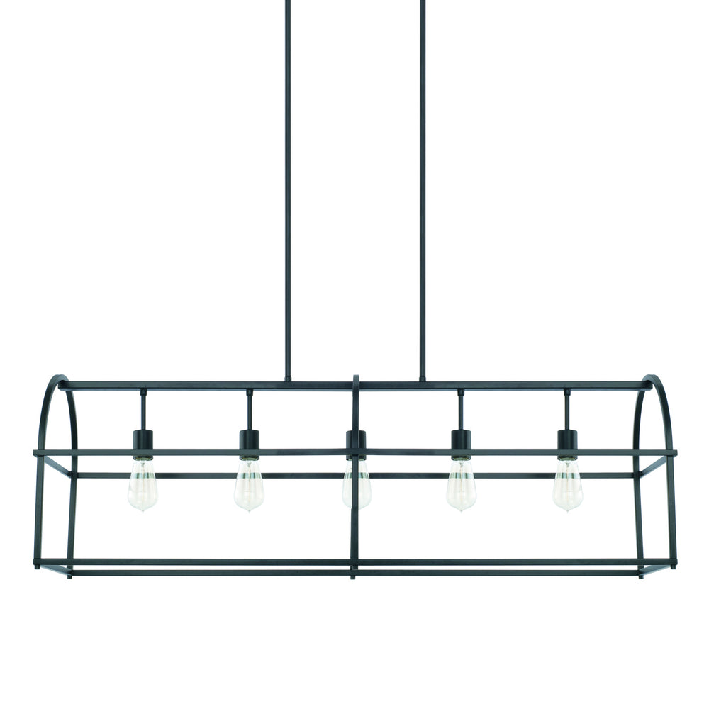 Capital Lighting - Five Light Island Pendant - Aubrey - Matte Black- Union Lighting Luminaires Decor