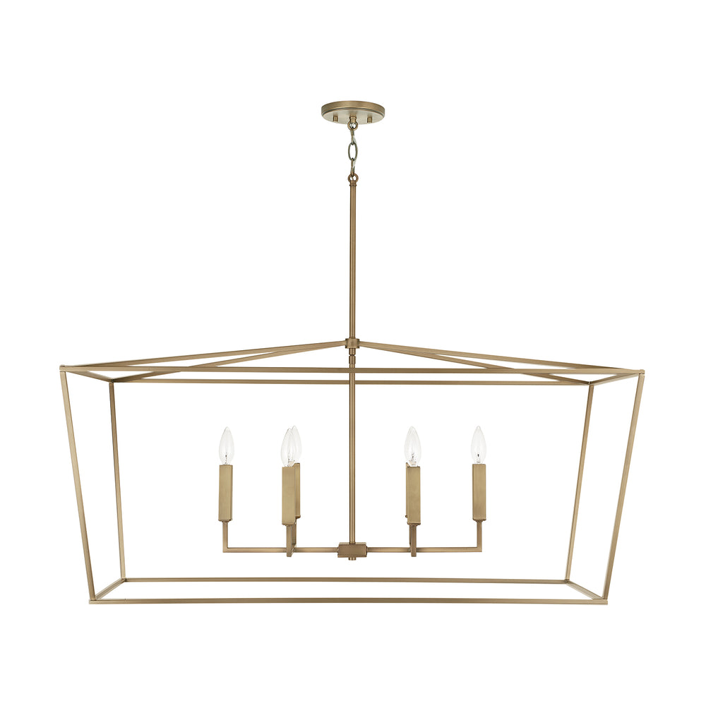 Capital Lighting - Six Light Island Pendant - Thea - Aged Brass- Union Lighting Luminaires Decor