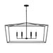 Capital Lighting - Six Light Island Pendant - Thea - Matte Black- Union Lighting Luminaires Decor