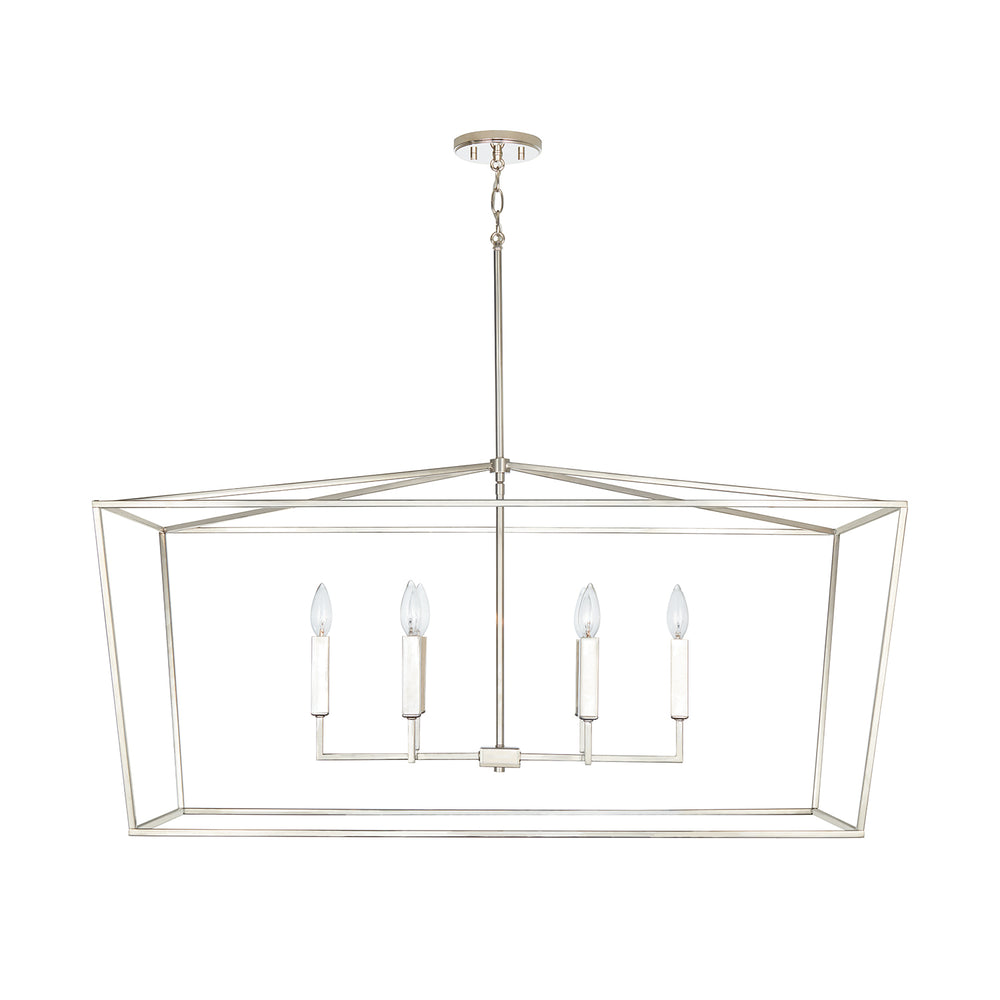 Capital Lighting - Six Light Island Pendant - Thea - Polished Nickel- Union Lighting Luminaires Decor