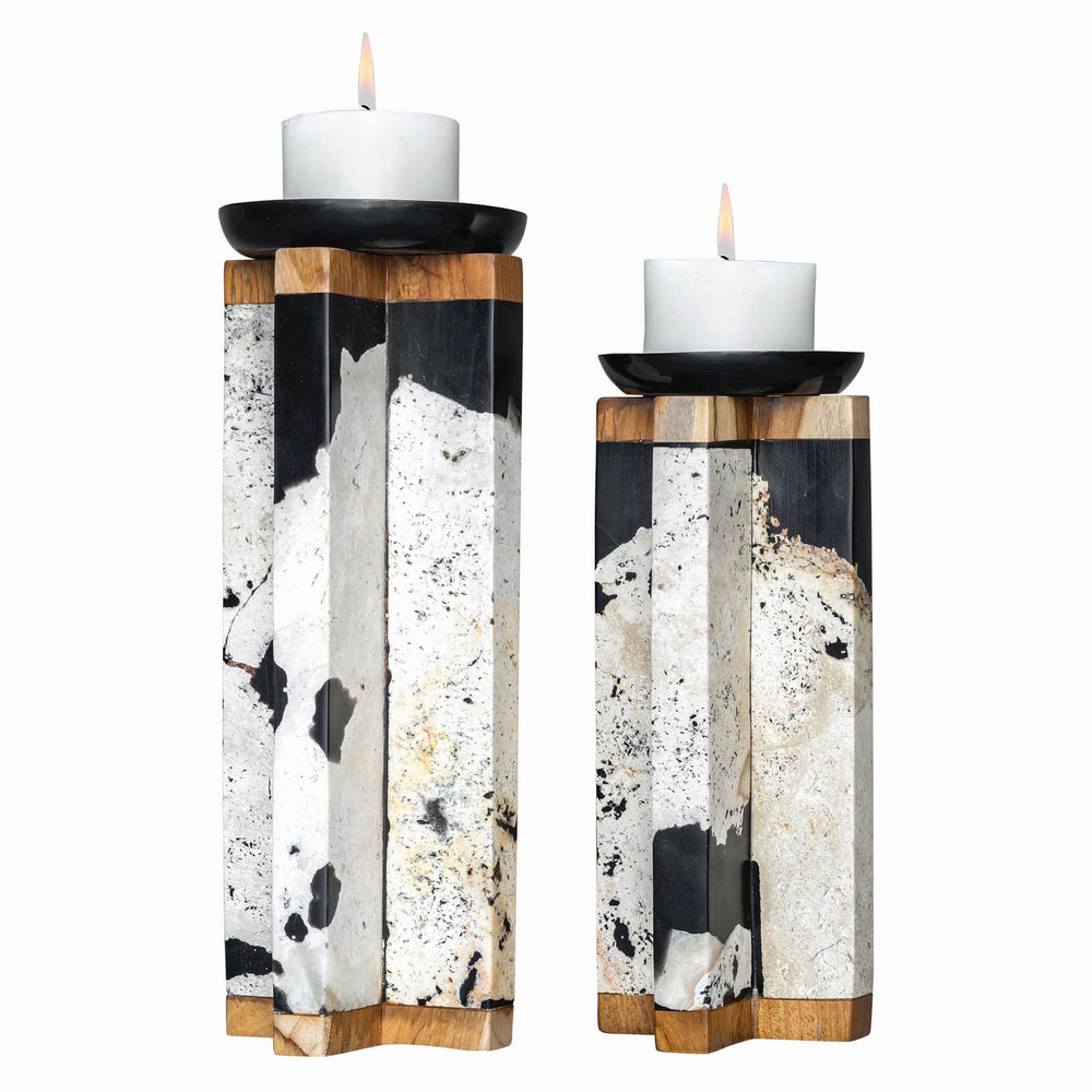 Uttermost - Candleholders, S/2 - Illini - Natural Coral Stone- Union Lighting Luminaires Decor