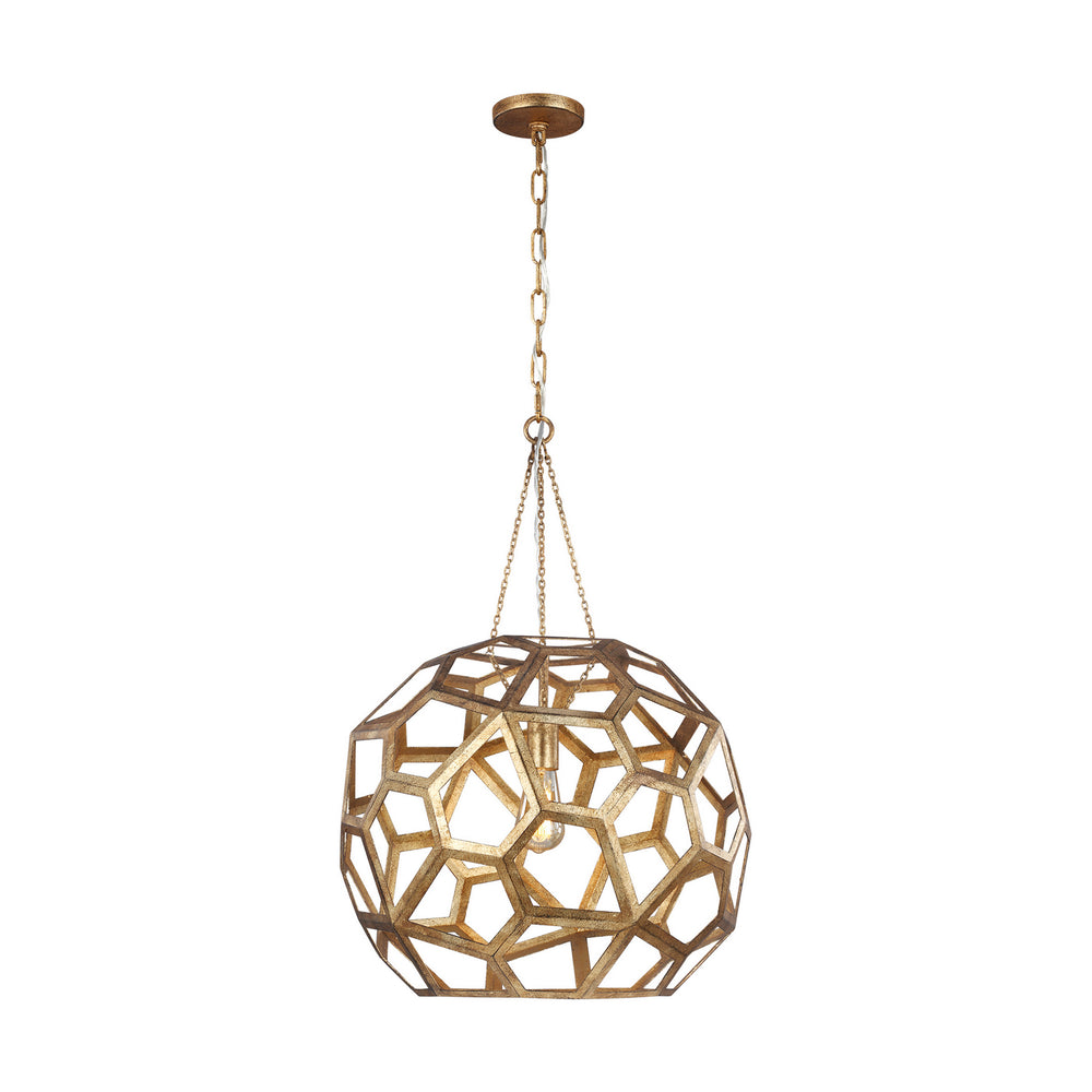 Visual Comfort Studio Canada - One Light Pendant - Feccetta - Antique Gild- Union Lighting Luminaires Decor