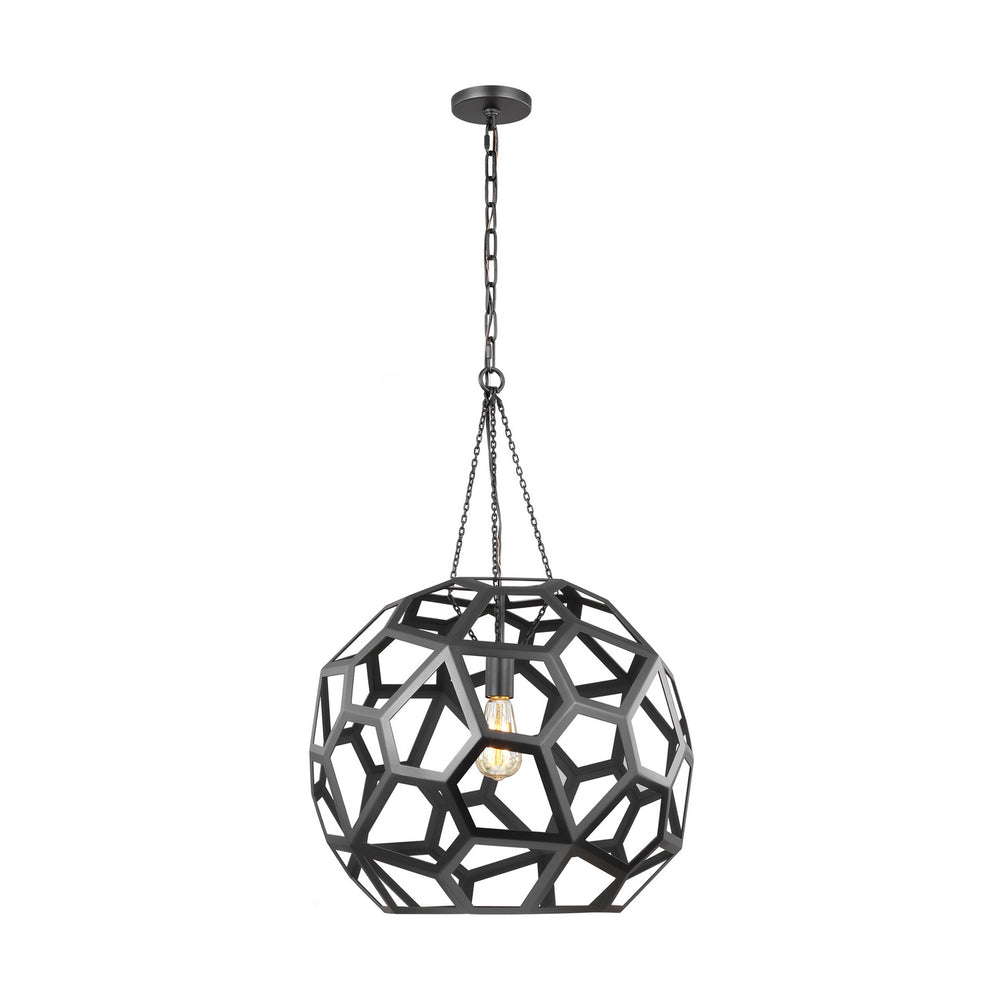 Visual Comfort Studio Canada - One Light Pendant - Feccetta - Midnight Black- Union Lighting Luminaires Decor