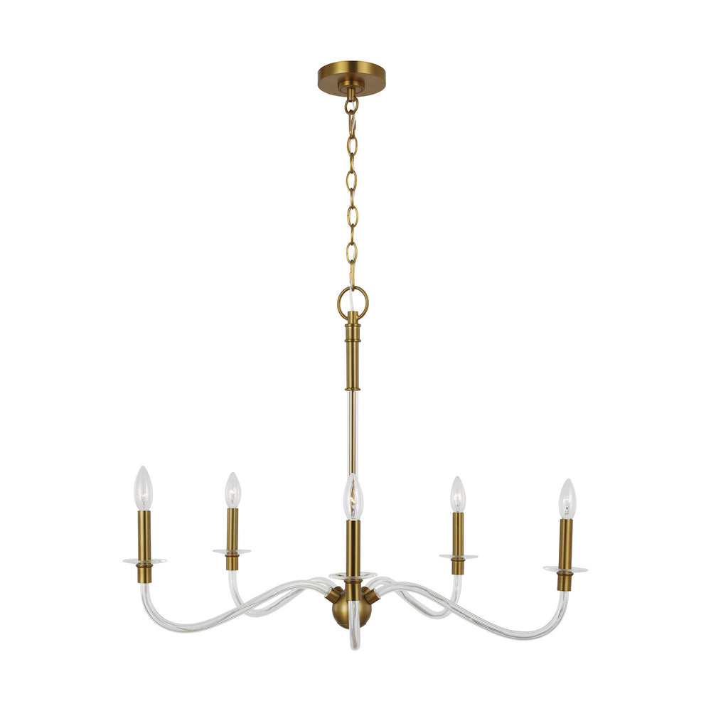 Visual Comfort Studio Canada - Five Light Chandelier - Hanover - Burnished Brass- Union Lighting Luminaires Decor