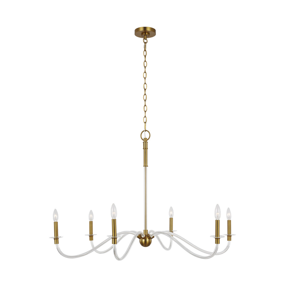 Visual Comfort Studio Canada - Six Light Chandelier - Hanover - Burnished Brass- Union Lighting Luminaires Decor