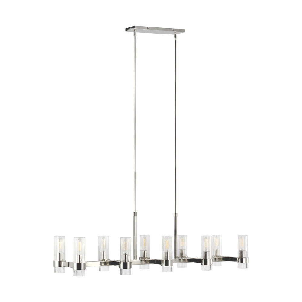 Visual Comfort Studio Canada - Ten Light Chandelier - Geneva - Polished Nickel- Union Lighting Luminaires Decor