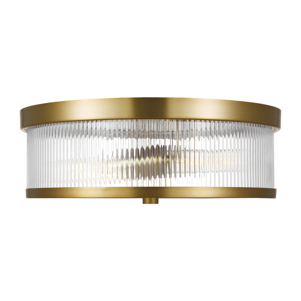 Visual Comfort Studio Canada - Two Light Flush Mount - Geneva - Burnished Brass- Union Lighting Luminaires Decor
