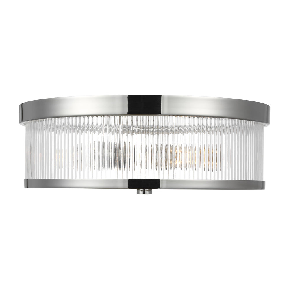 Visual Comfort Studio Canada - Two Light Flush Mount - Geneva - Polished Nickel- Union Lighting Luminaires Decor
