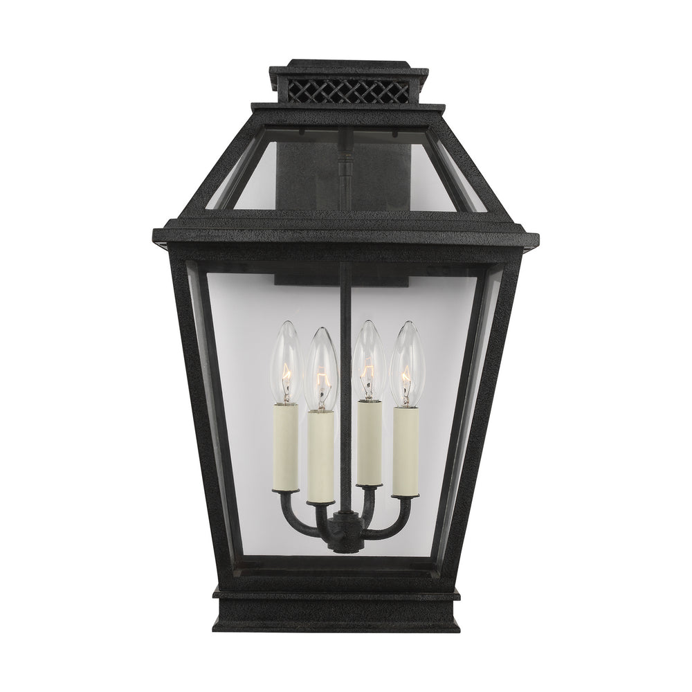 Visual Comfort Studio Canada - Four Light Outdoor Wall Lantern - Falmouth - Dark Weathered Zinc- Union Lighting Luminaires Decor