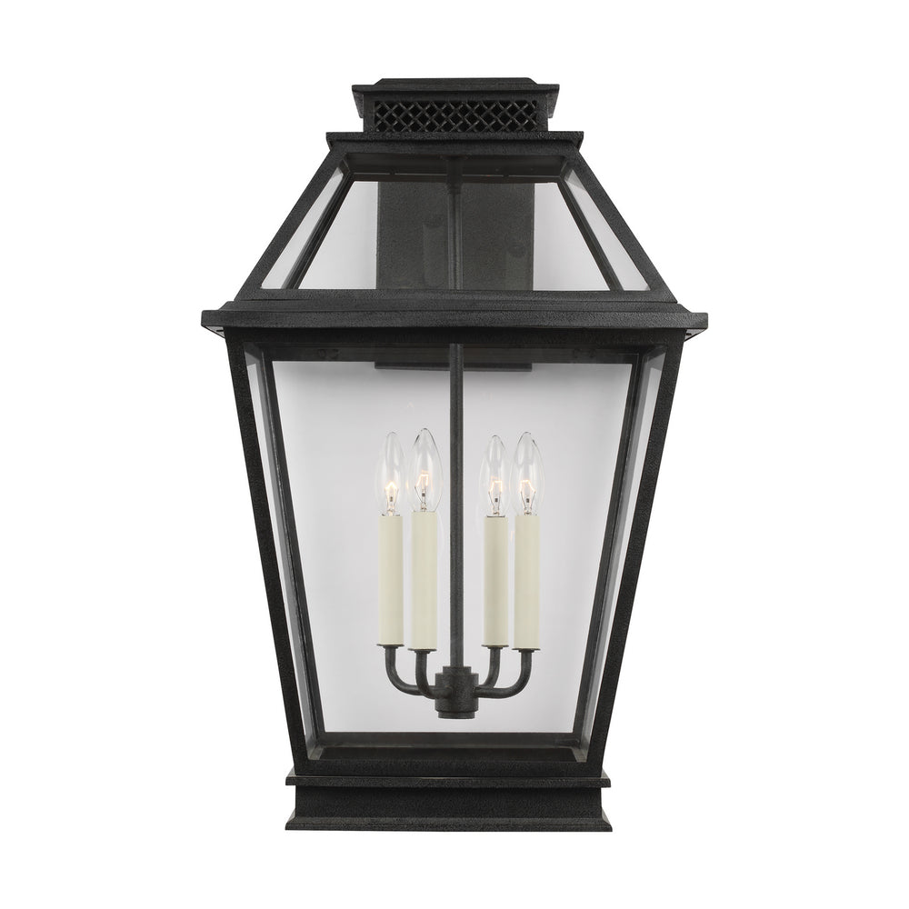 Visual Comfort Studio Canada - Four Light Outdoor Wall Lantern - Falmouth - Dark Weathered Zinc- Union Lighting Luminaires Decor