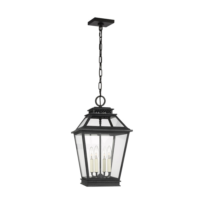 Visual Comfort Studio Canada - Four Light Hanging Lantern - Falmouth - Dark Weathered Zinc- Union Lighting Luminaires Decor