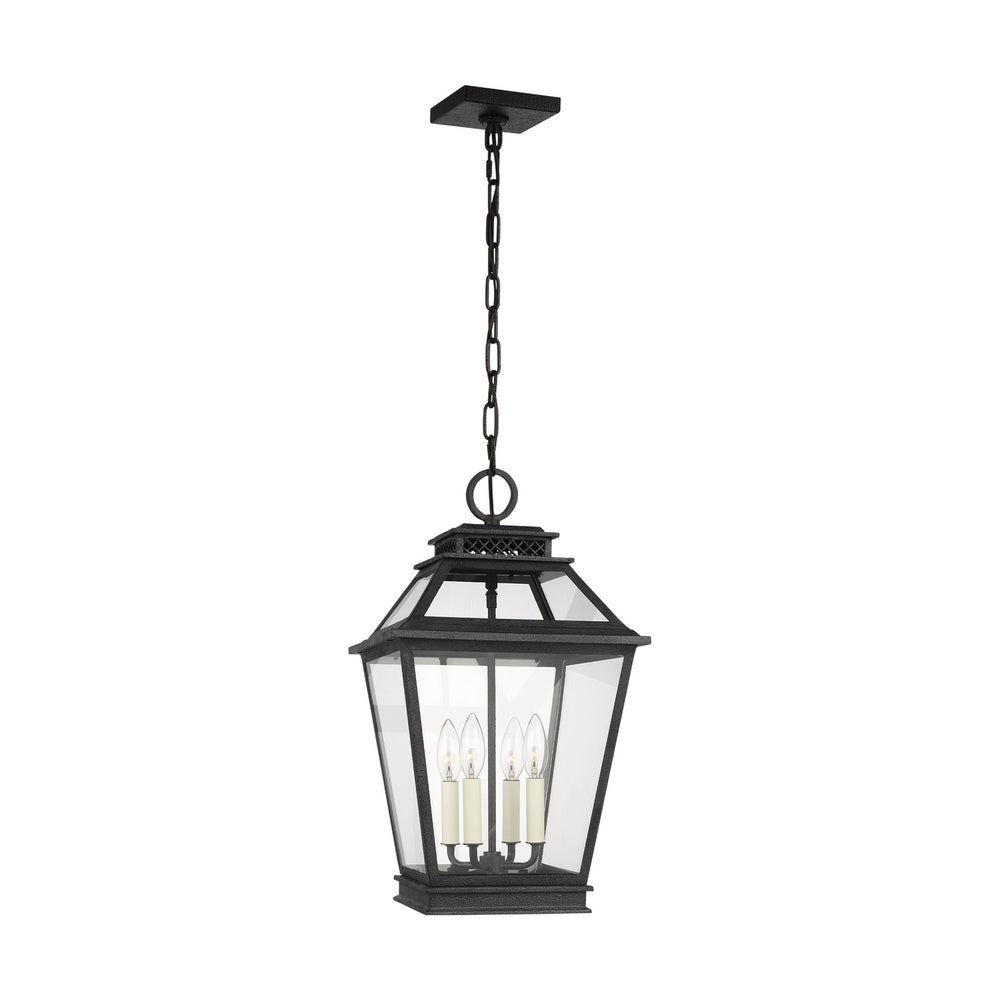 Visual Comfort Studio Canada - Four Light Hanging Lantern - Falmouth - Dark Weathered Zinc- Union Lighting Luminaires Decor