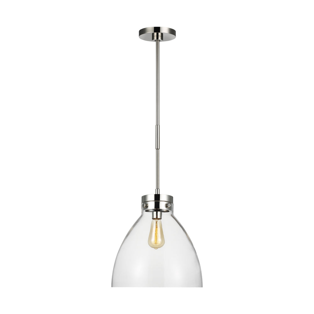 Visual Comfort Studio Canada - One Light Pendant - Garrett - Polished Nickel- Union Lighting Luminaires Decor